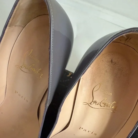 Christian Louboutin Women's Purple Peep-Toe Heels‎ - Picture 4 of 6